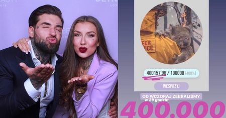Deynn i Majewski zebrali ponad PÓŁ MILIONA na akcję ratunkową dla Australii! "Ja w to nie wierzę"