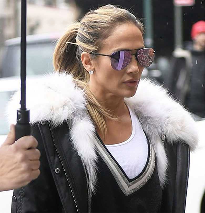 Jennifer Lopez w drodze na sesję zdjęciową