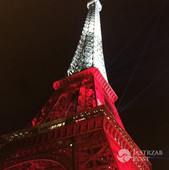 Wieża Eiffla na biało-czerwono po meczu Polska-Szwajcaria