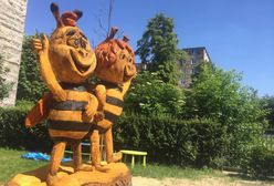 Kolejna rzeźba na placu Baśniowym. Tym razem Gucio i Maja