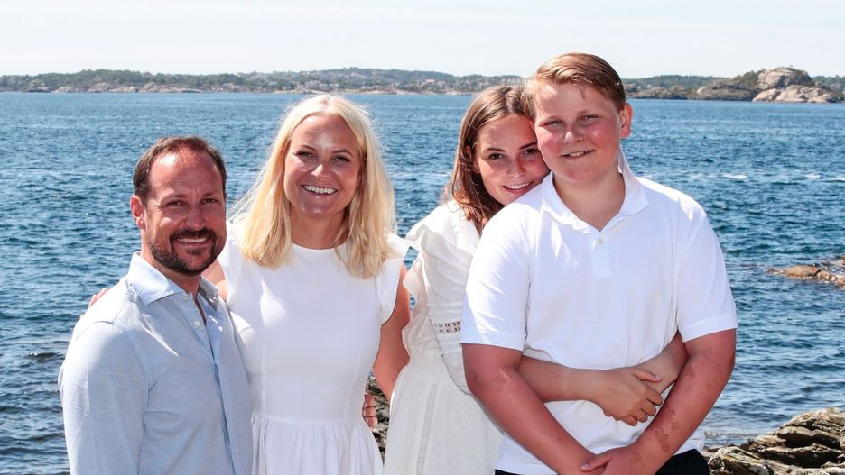 Norweska księżna Mette-Marit z rodziną