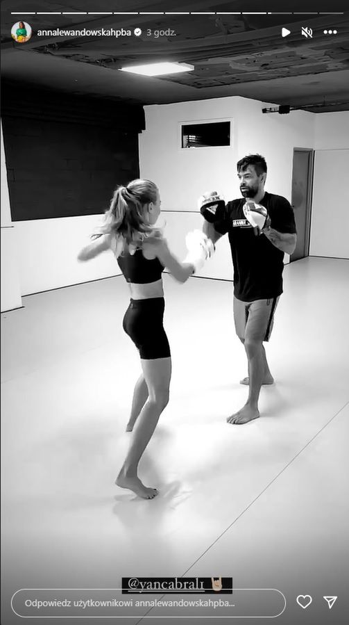 Anna Lewandowska na treningu boksu