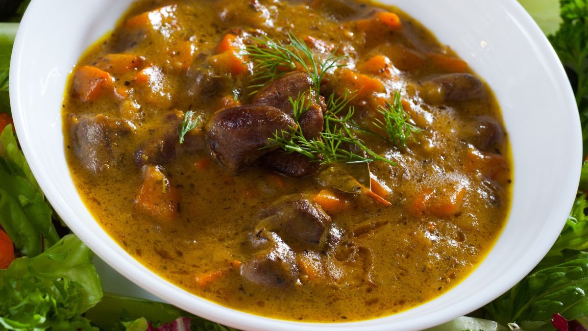 Gulasz z serc drobiowych