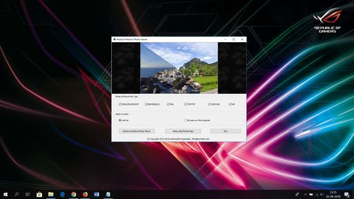 Restore Windows Photo Viewer to Windows 10