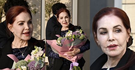 81-letnia Priscilla Presley i jej WYGŁADZONE LICO meldują się na lotnisku na Majorce (ZDJĘCIA)
