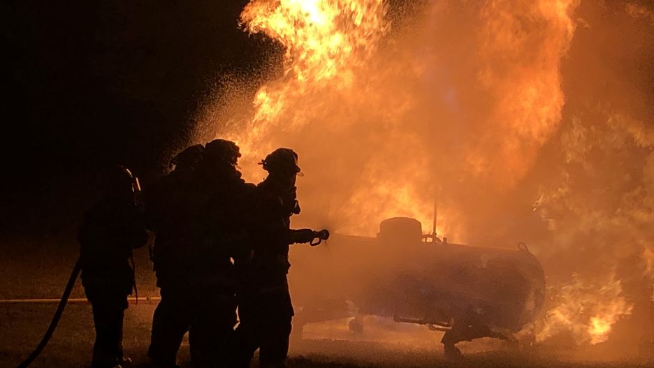 Pożar ogień strażacy