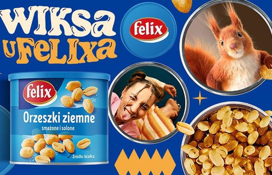 Muzyczne tony reklamują orzeszki Felix