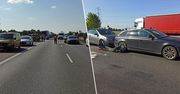 Karambol na A4. Zderzyło się dziewięć samochodów