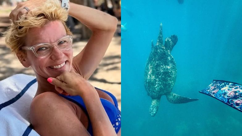 Anita Werner pozuje w bikini i rozpływa się nad żółwiami