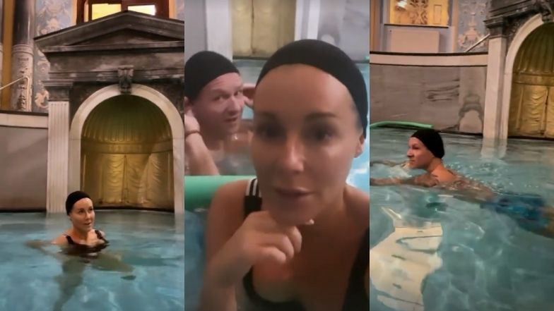 Rusałka Małgorzata Rozenek zażywa leczniczej kąpieli w XVII-wiecznym basenie (ZDJĘCIA)