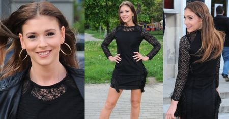Długie nogi Klaudii Halejcio na premierze w teatrze (ZDJĘCIA)
