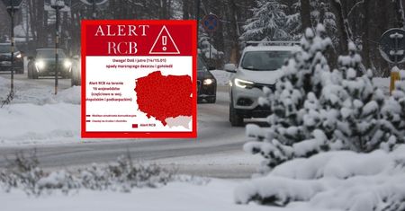 Niemal cała Polska na czerwono. "Uważaj na drodze i chodniku"