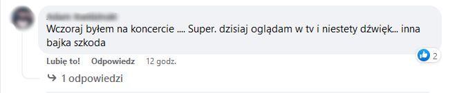 Komentarz z facebookowego profilu festiwalu Top of The Top 