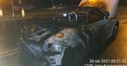 Warszawa. Na Bielanach spłonęło Audi TT Cabrio. Zawrotna prędkość