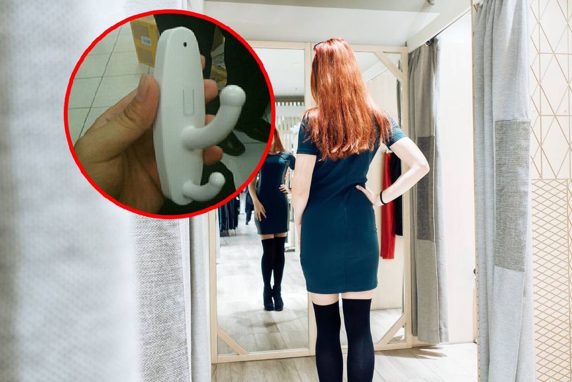 It looks like a hanger, but it can be a tool in the hands of a voyeur