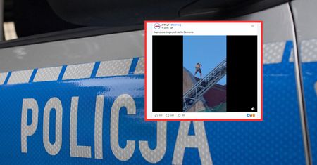 Biegał po dachu szkoły w Kołobrzegu. Zaskakujący powód. Jest nagranie