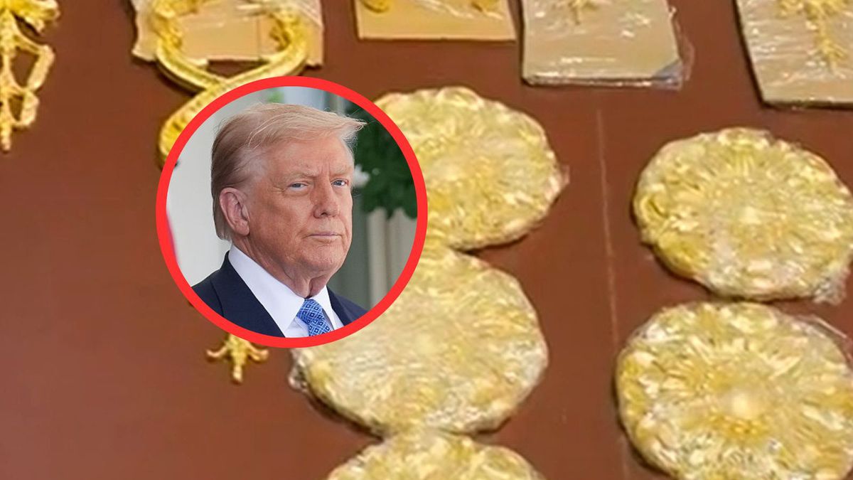 Trump pokazał złotą kolekcję w Gabinecie Owalnym