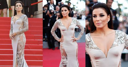Longoria w "wyszczuplającej" sukni w Cannes (ZDJĘCIA)