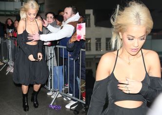 Rita Ora została złapana za pierś przez "fana" przed siedzibą radia BBC... (FOTO)