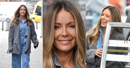 Małgorzata Rozenek zanosi się śmiechem przed studiem "Dzień Dobry TVN". Wzięła marynarkę po Radziu? (ZDJĘCIA)