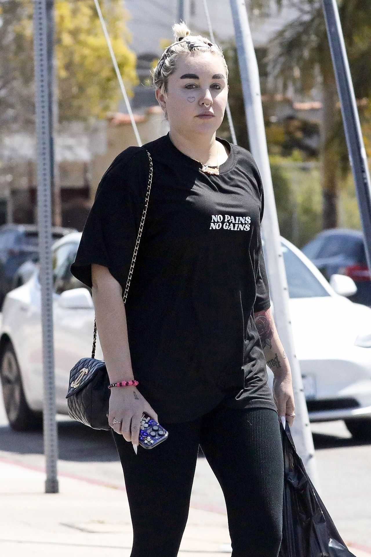 Amanda Bynes on a walk