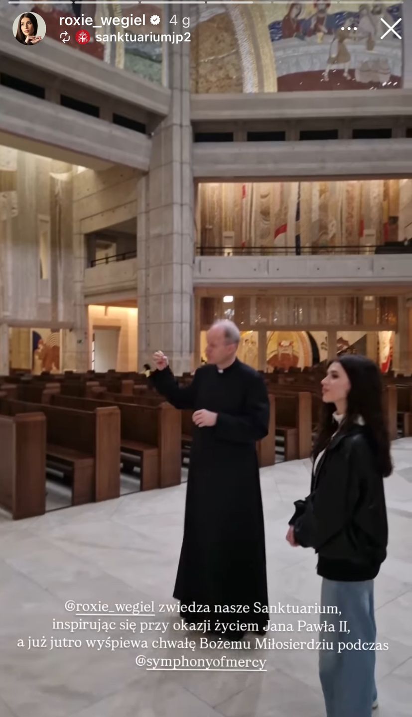 Roksana Węgiel w Sanktuarium św. Jana Pawła II