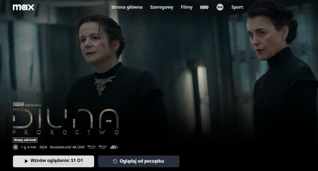 Za jakość 4K serwisu Max w Canal+ trzeba będzie płacić więcej