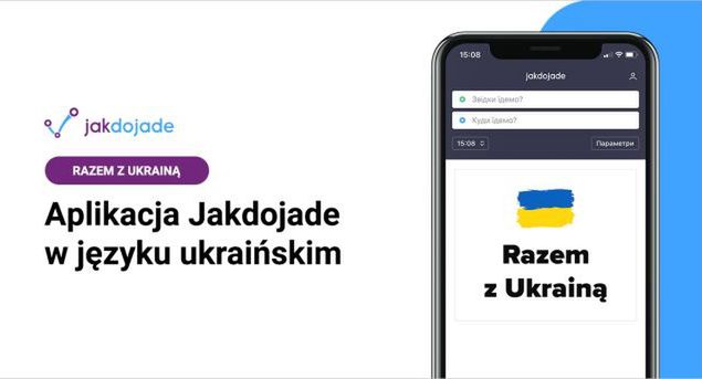 Jakdojade uruchomiło ukraińskojęzyczną wersję aplikacji