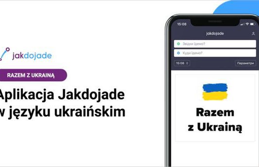 Jakdojade uruchomiło ukraińskojęzyczną wersję aplikacji