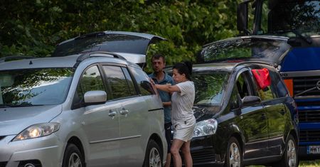 Ukraińcy wyczuli okazję. Lawety w kilometrowych korkach na granicy