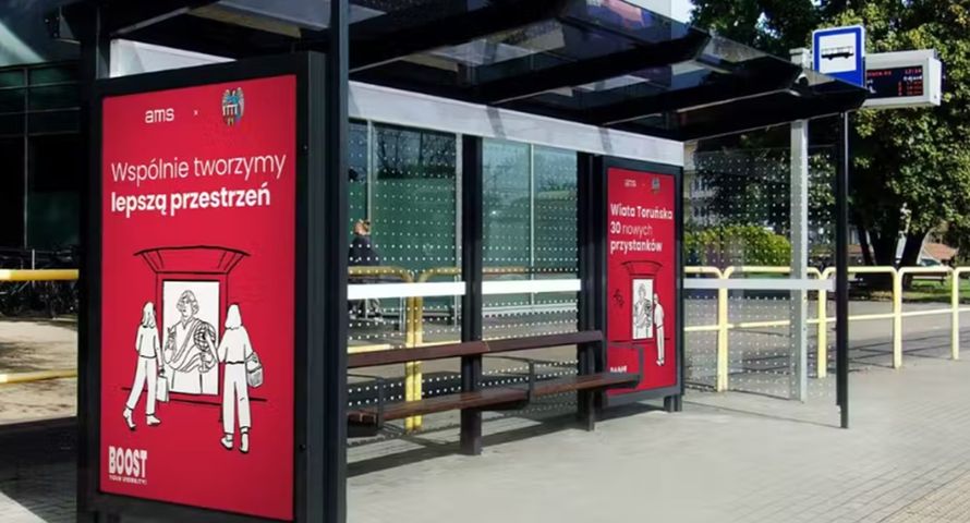 AMS inwestuje w Toruniu i Sosnowcu. Nowe wiaty i nośniki reklamowe