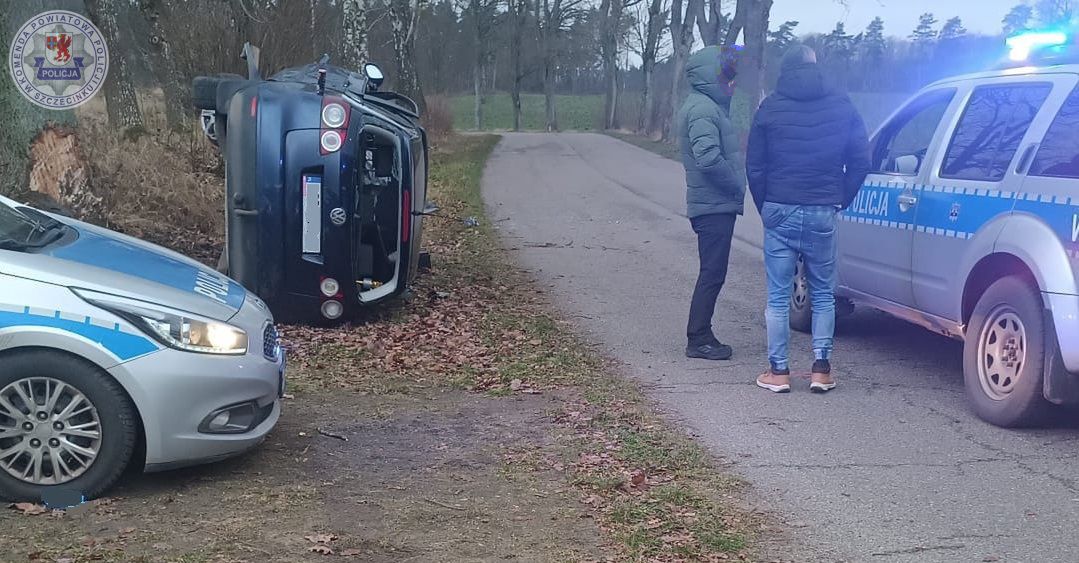 Kompletnie pijana uderzyła w drzewo. Policja ujawnia szczegóły wypadku