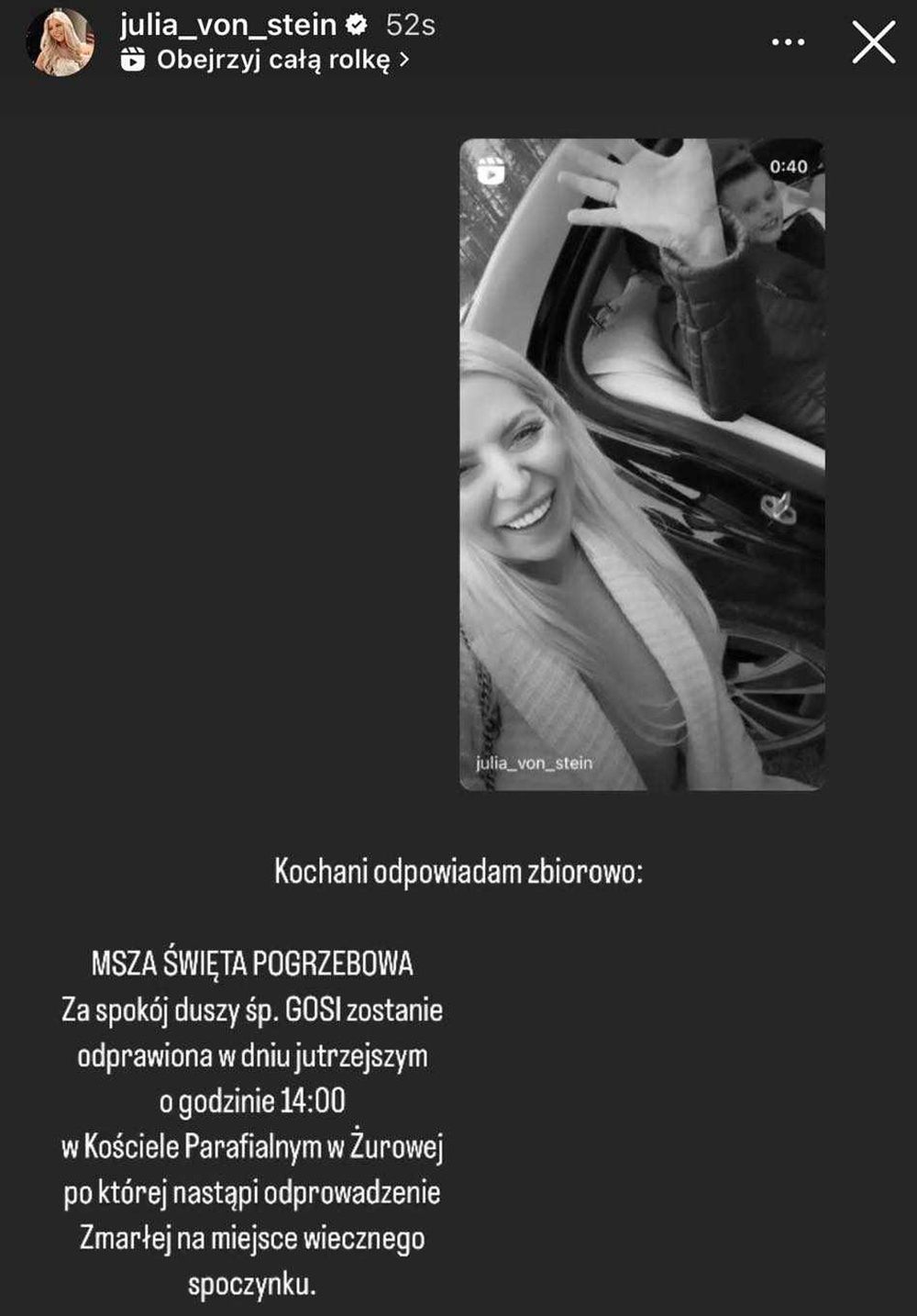 Julia von Stein żegna panią Gosię z "Dam i wieśniaczek"
