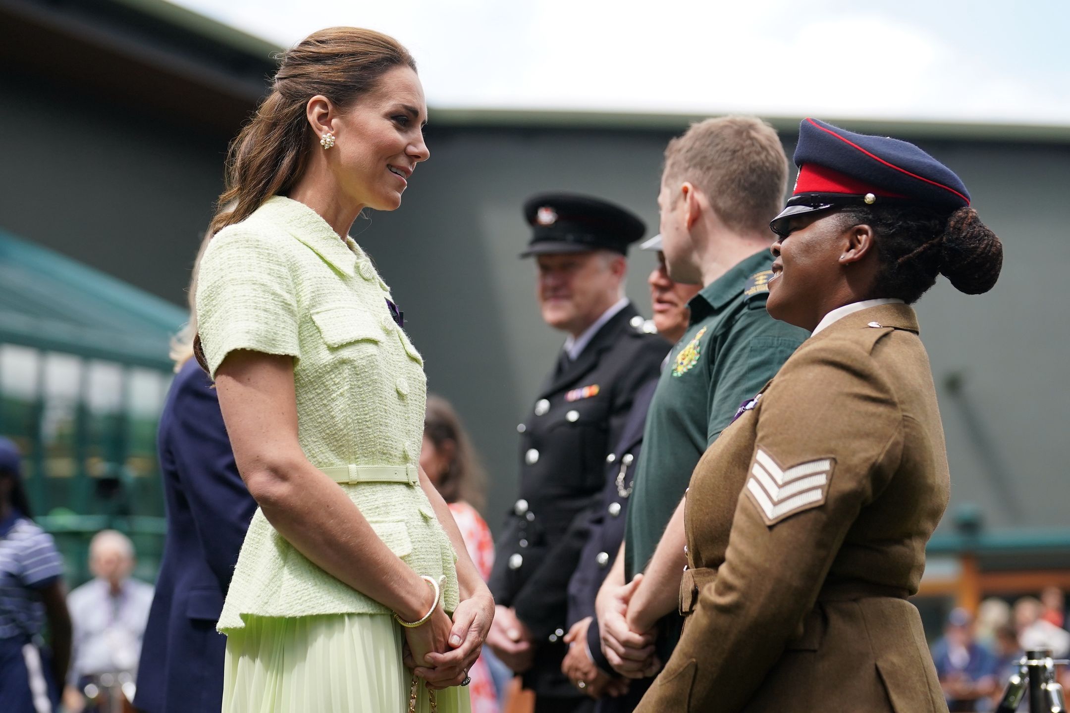 Księżna Walii znalazła czas, by porozmawiać ze służbami zabezpieczającymi Wimbledon