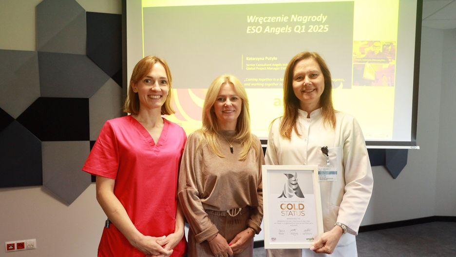 Wręczenie Oddziałowi Neurologii z Pododdziałem Udarowym GOLD ESO Angels Award
