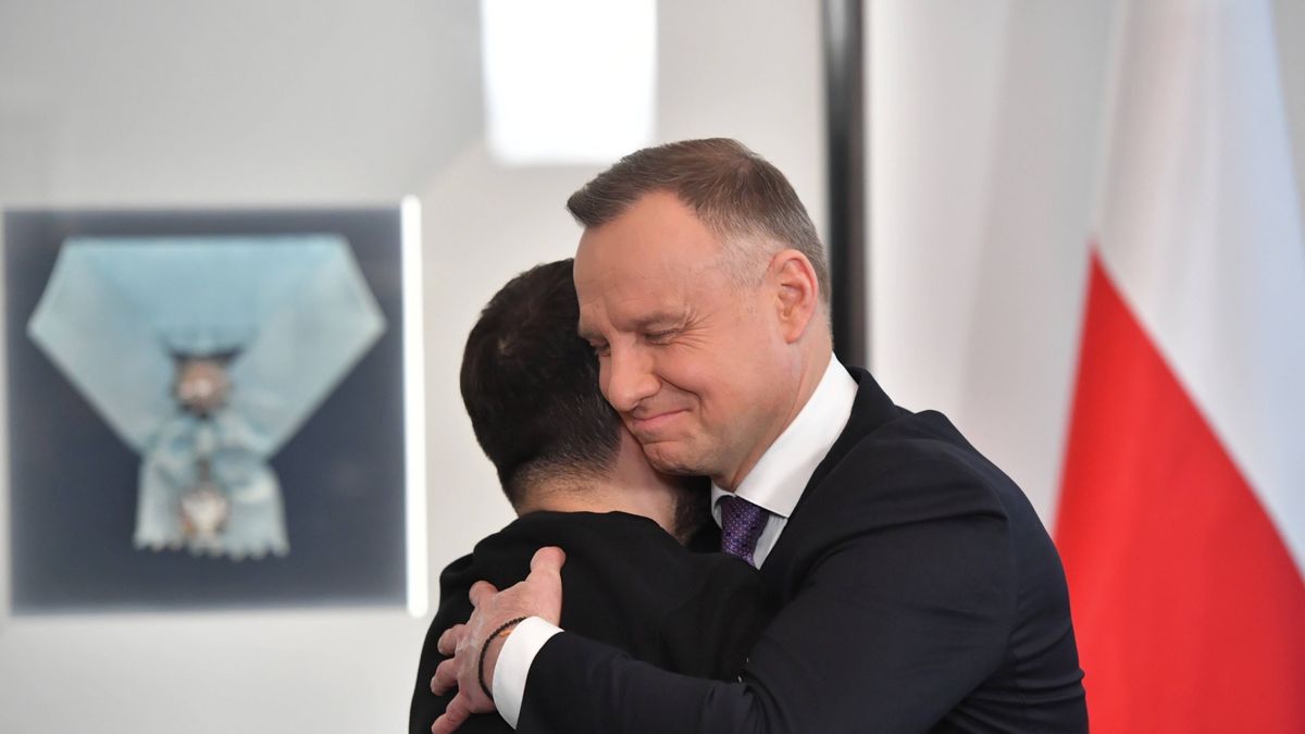 Andrzej Duda i Wołodymyr Zełenski