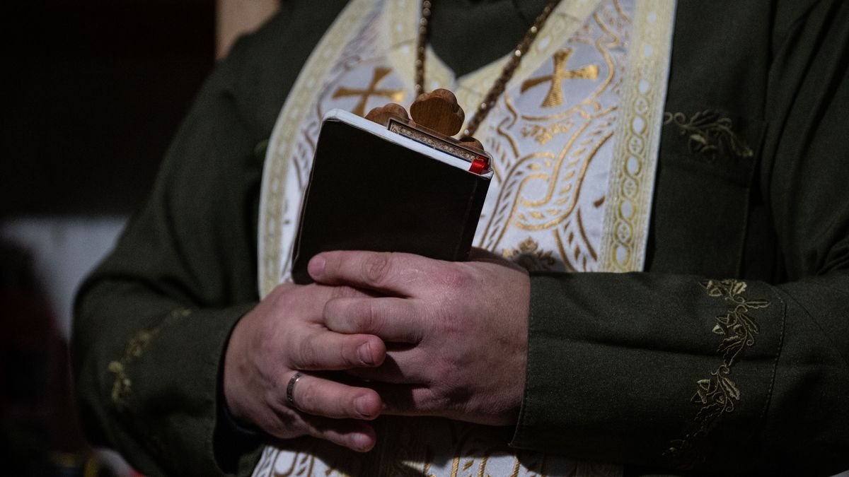 Orthodox Priest Blesses Ukrainian Soldiers in Donetsk
DONETSK OBLAST, UKRAINE - JANUARY 14: Orthodox priest Father Volodymyr conducts a Divine Liturgy for Ukrainian soldiers serving with the 100th Mechanized Brigade near the frontline in eastern Ukraine in Donetsk Region, Ukraine on January 14, 2026. Military chaplains regularly move between units, providing religious services and pastoral support to personnel operating along the eastern front. (Photo by Maciek Musialek/Anadolu via Getty Images)
Anadolu
orthodox church, frontline, faith, military chaplain, ukrainian military, 100th mechanized brigade
