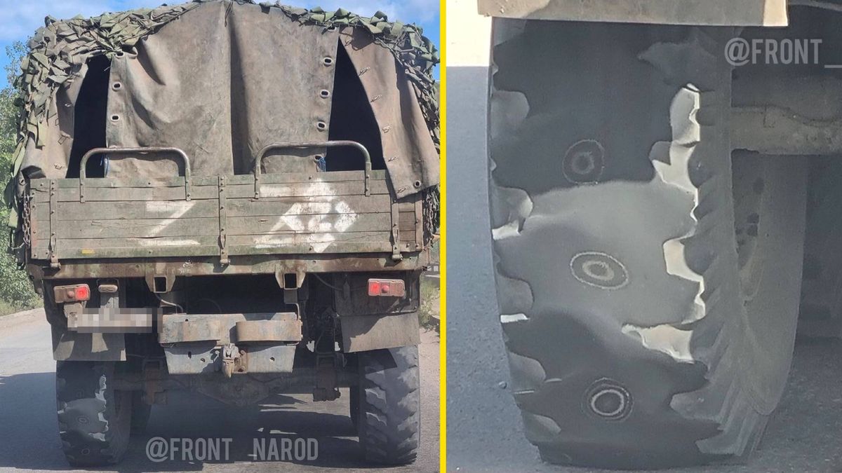 Problemy z oponami Rosjan.