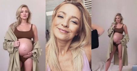 Roznegliżowana Barbara Kurdej-Szatan chwali się krągłościami podczas ciążowej sesji (ZDJĘCIA)