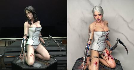 Poprawił figurkę z Cyberpunka 2077. Otrzymała zupełnie nową, ale znaną twarz