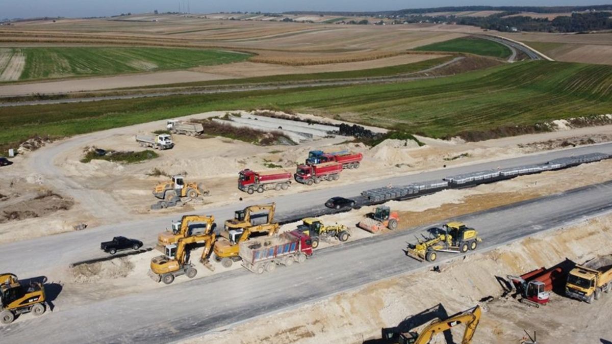 Budowa S7 na odcinku Moczydło - Szczepanowice