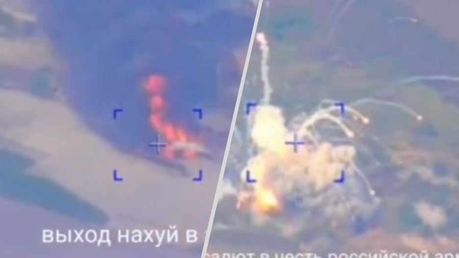 Nagrania z ataków na ukraińska baze w Awiatorskie