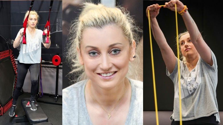 Justyna Żyła ćwiczy na siłowni