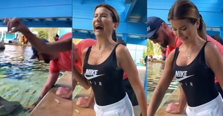Żaneta Gortat karmi płaszczki na Florydzie w towarzystwie męża Marcina (FOTO)