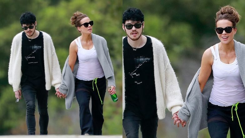 Kate Beckinsale spaceruje z nowym chłopakiem. Muzyk jest zaledwie ROK STARSZY OD JEJ CÓRKI... (ZDJĘCIA)