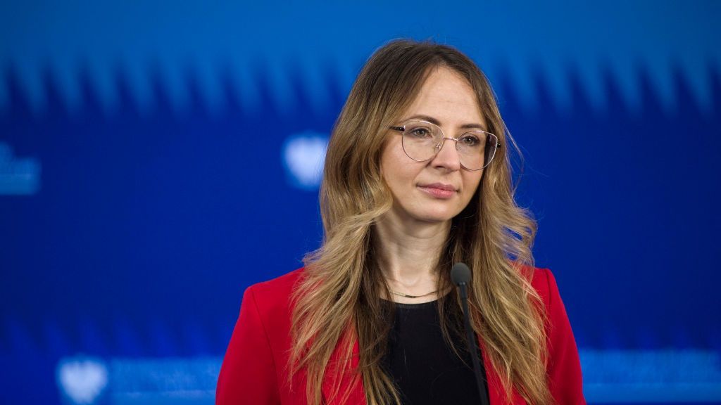Minister Agnieszka Dziemianowicz-Bak speaks during a press
WARSAW, MASOVIAN VOIVODESHIP, POLAND - 2025/03/19: Minister Agnieszka Dziemianowicz-Bak speaks during a press conference at the Ministry of Family, Labor and Social Policy in Warsaw. A press conference was held on the entry into force of the act on extended leave for parents of premature babies. Since Wednesday, March 19, regulations have been put in force in Poland introducing additional maternity leave for parents of premature babies and children requiring hospitalization immediately after birth. (Photo by Attila Husejnow/SOPA Images/LightRocket via Getty Images)
SOPA Images
speaks, ministry of family, agnieszka dziemianowicz-bak, minister, labor and social policy, speaking