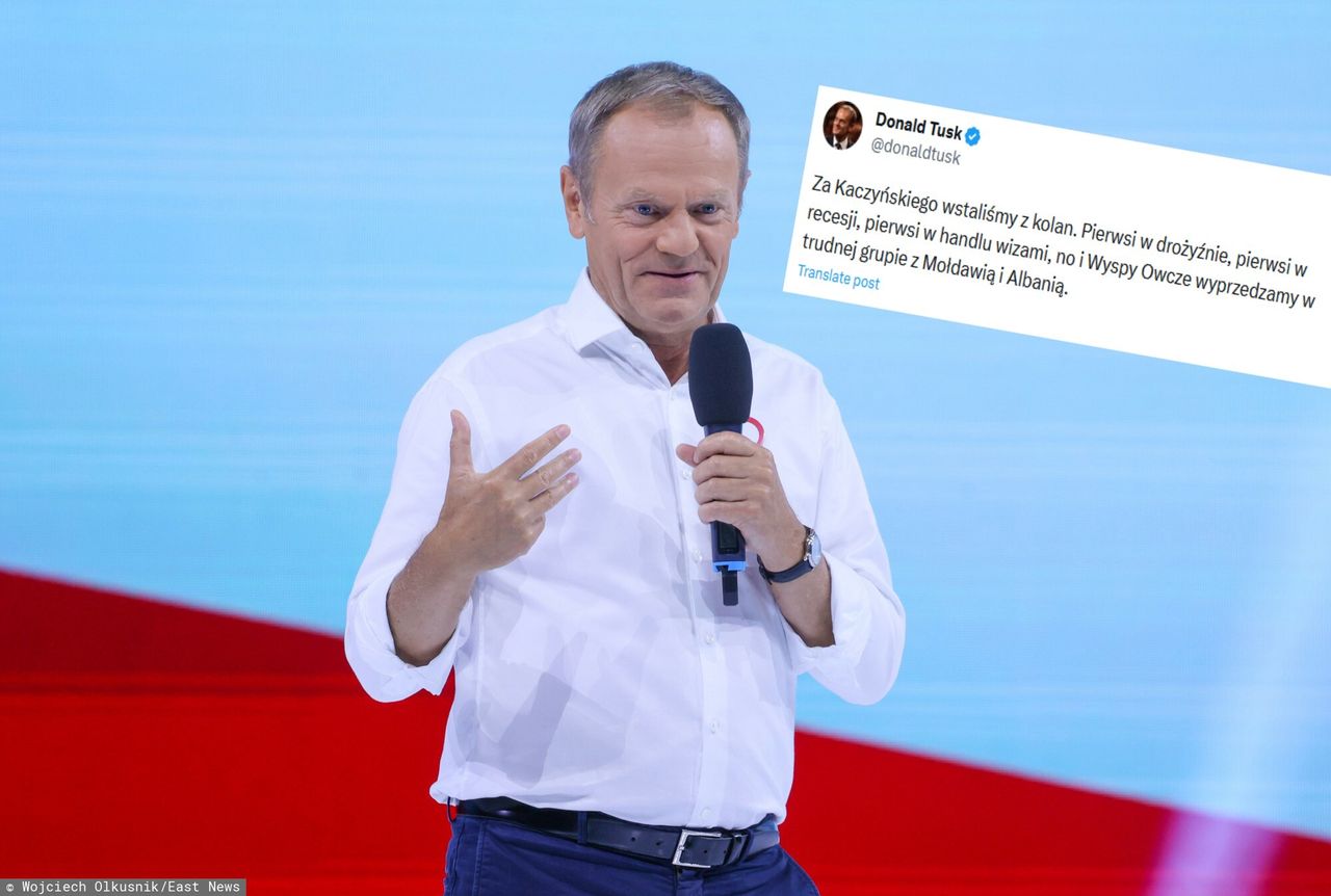 Tusk uderzył w Kaczyńskiego przy okazji meczu. "Pierwsi"