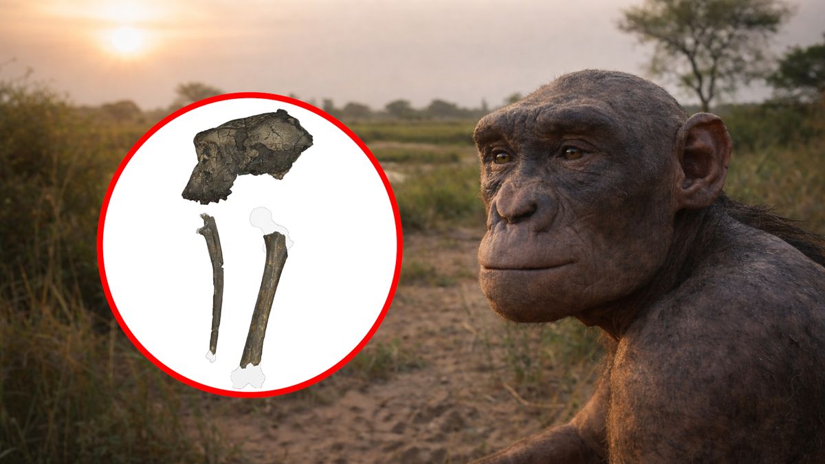 Sahelanthropus tchadensis - artystyczna wizualizacja