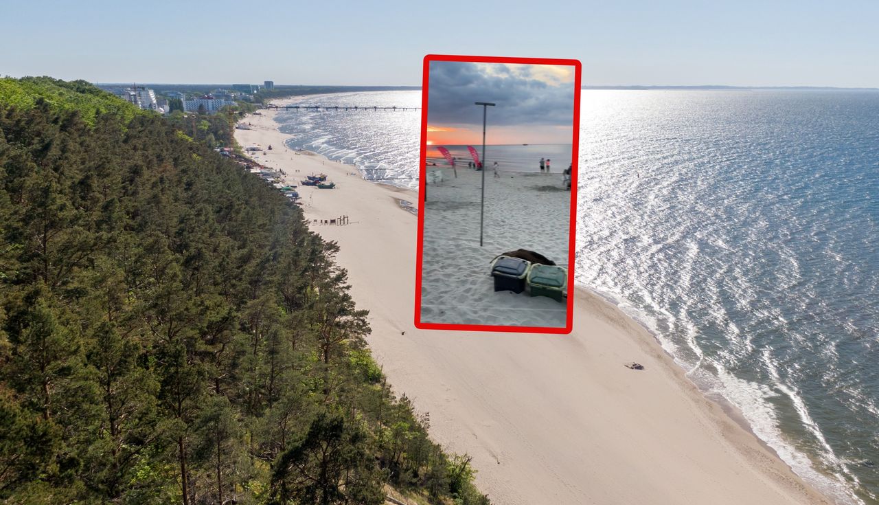 Sceny w Międzyzdrojach. Pojawiły się na plaży. A obok dzieci