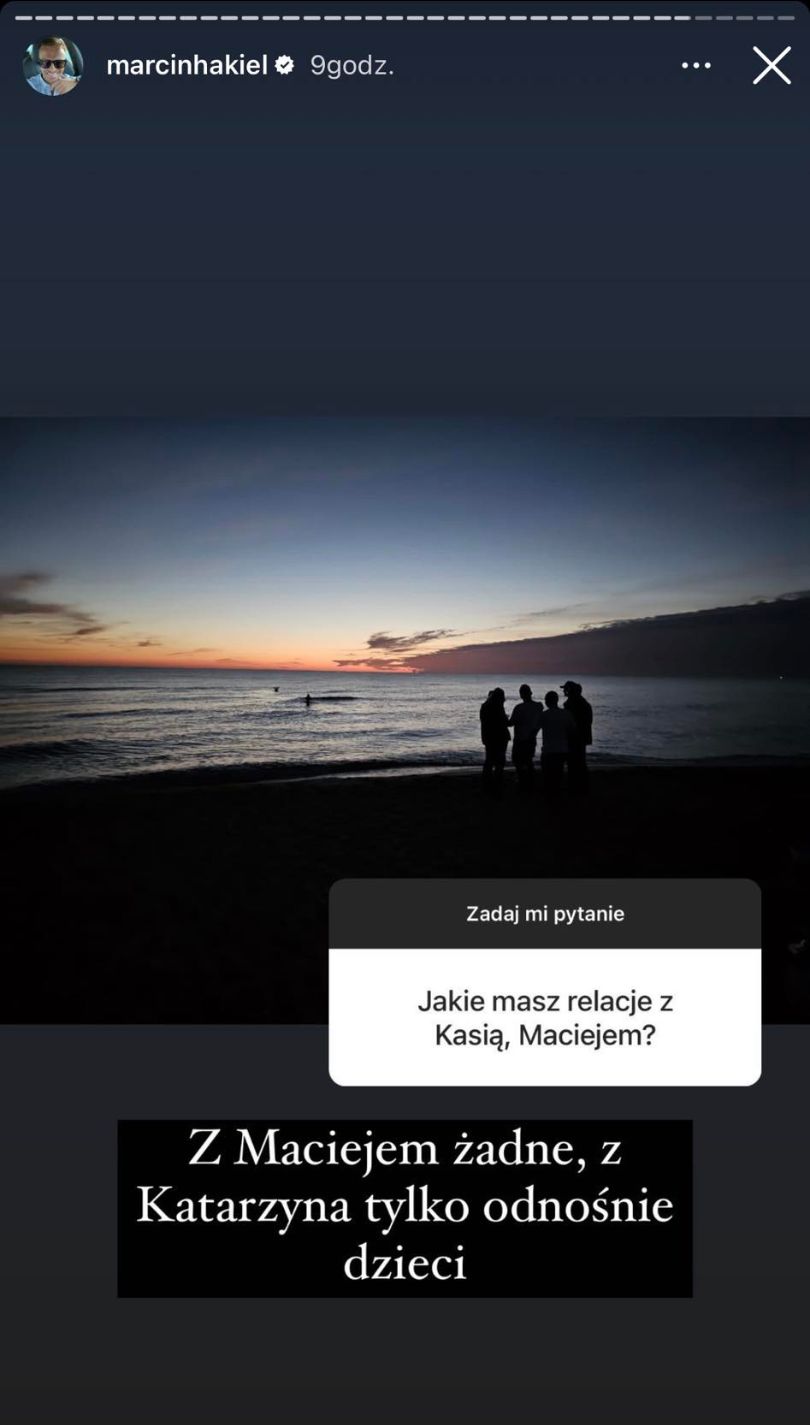 Marcin Hakiel o relacjach z Katarzyną Cichopek